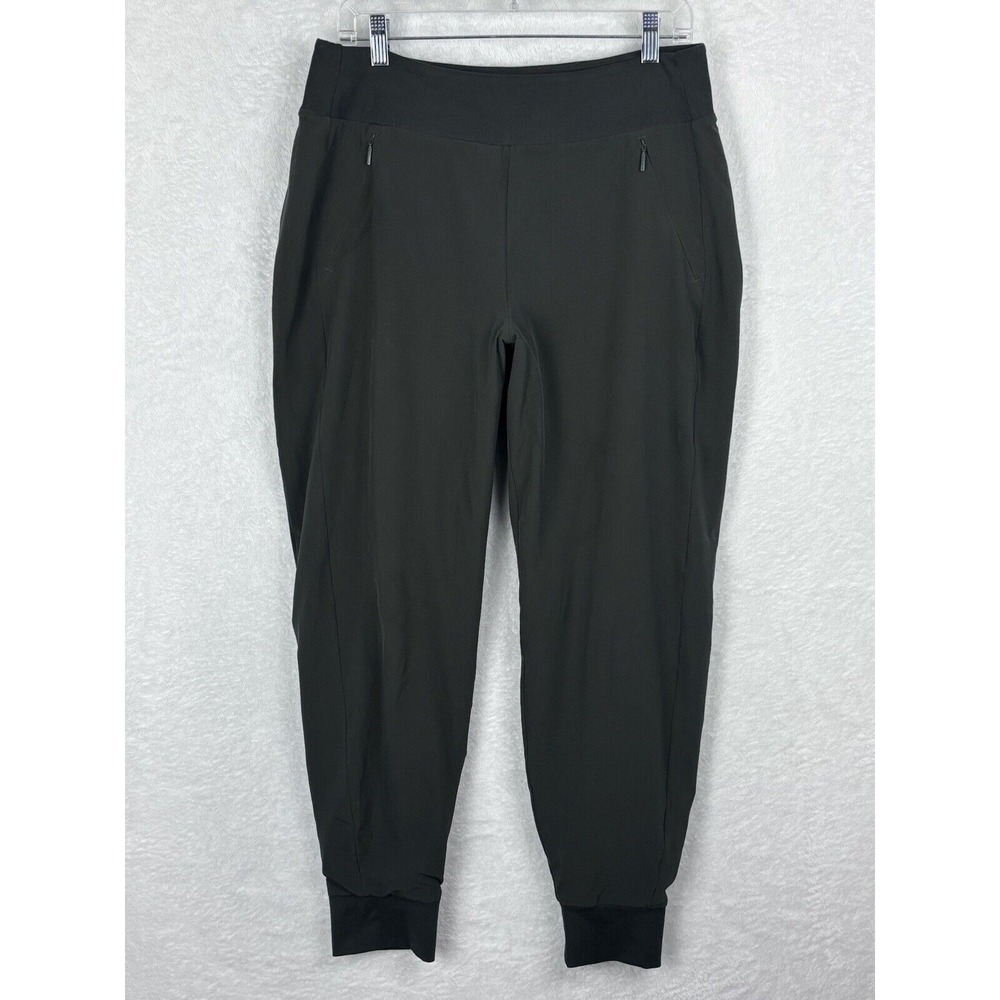 ATHLETA Womens Dark Gray Workout Leggings Soft Lined Size 10